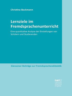 cover image of Lernziele im Fremdsprachenunterricht